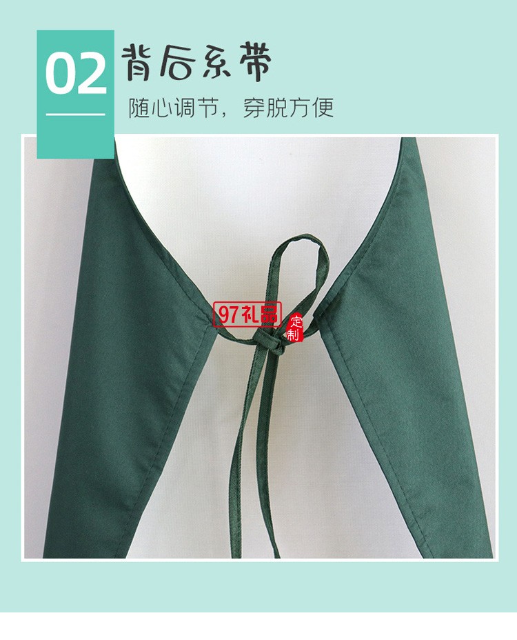 兒童畫畫圍裙廚房寶寶吃飯圍兜兒童繪畫美術罩衣定制公司廣告禮品